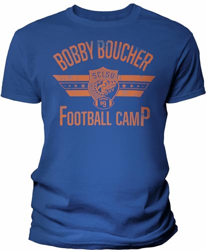 Bobby Boucher Football Camp - SCLSU Mud Dogs Funny Vintage Movie Shirt - F/Royal-XL