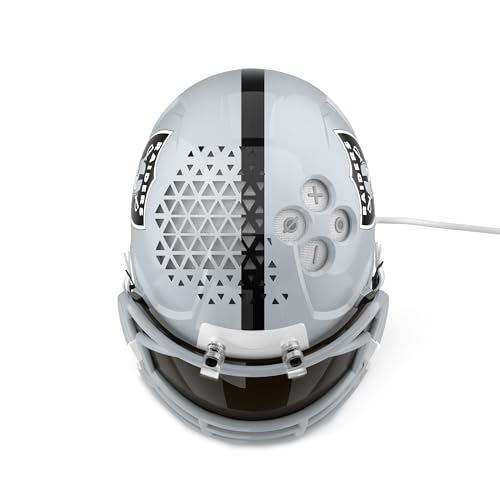 Image of NFL Echo Dot Bundle: Includes Echo Dot | Glacier White and Limited-Edition NFL Helmet Stand | Las Vegas Raiders