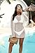 Dookttker Women Crochet Sheer Kaftan Caftan Beach Dress Mesh Knit Bathing Suit Swim Sexy Coverup Summer Clothes Fashion White