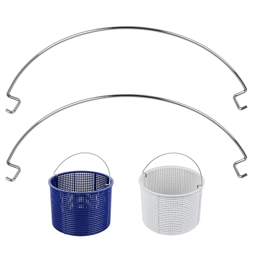 131763310 Heavy-Duty Stainless Steel Skimmer Basket Handle Compatible with Hayward SPX1082CA Pool Skimmer Basket Rust-Resistant Skimmer Basket Replacement Handle 2 Pc
