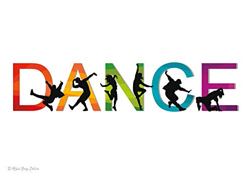 Décoration Danseurs affiche métal A4 silhouette salon moderne
