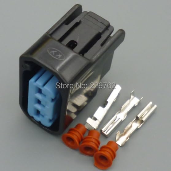 Yierxjwshx 4Sets 3 PIN 3Way Car Waterproof Electrical Connector Auto Ignition Coil Connector Plug Female Socket for Honda