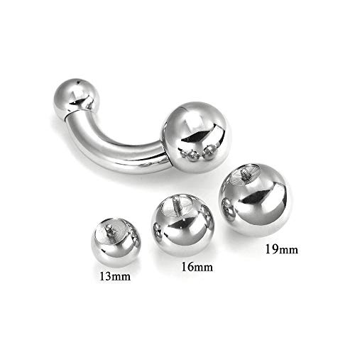 Painful Pleasures 0G Internal Replacement 11Mm, 13Mm, 16Mm Or 19Mm Ball - Internally Threaded Steel Ball - 19Mm ~ 3/4" #TOP1
