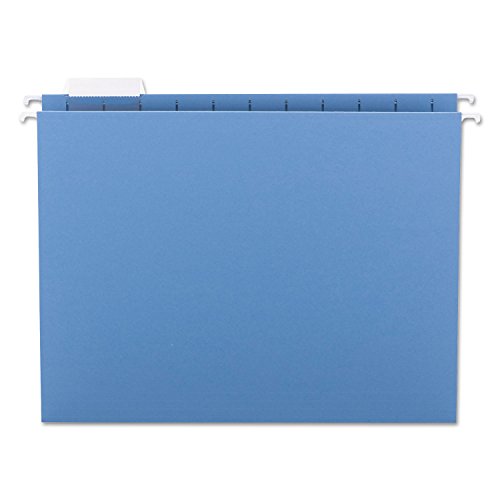 Smead 64060 Hanging File Folders 1/5 Tab 11 Point Stock Letter Blue 25/Box