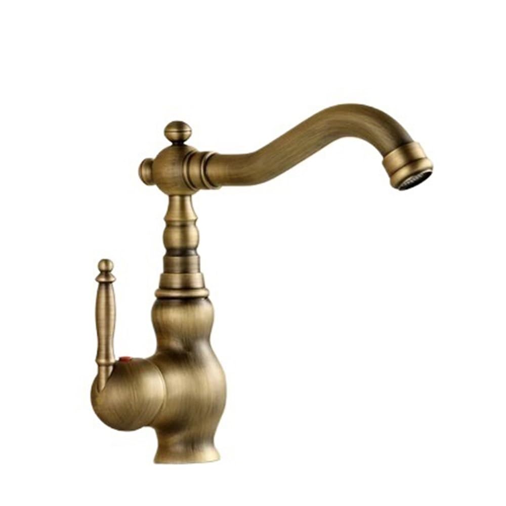Mitigeur évier pivotant 360 en laiton pour cuisine familiale style rétro