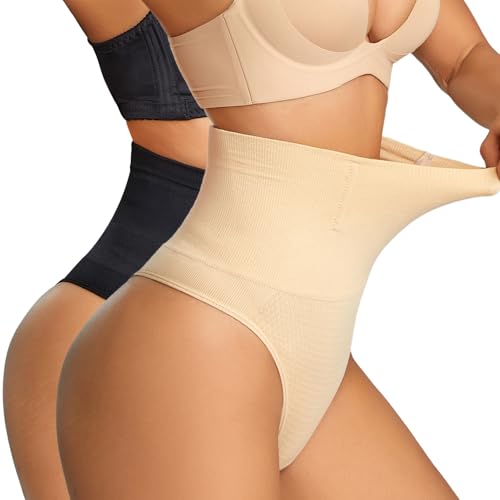 Image of Dulchany Thong Shapewear Tummy Control Underwear for Women Seamless Body Shaper Panties