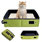 Imperméabilité supérieure : Bac à litière portable pour chat grâce à sa conception sans coutures, le tissu oxford et la doublure en PE garantissent une étanchéité parfaite, sa surface intérieure lisse facilite le nettoyage.