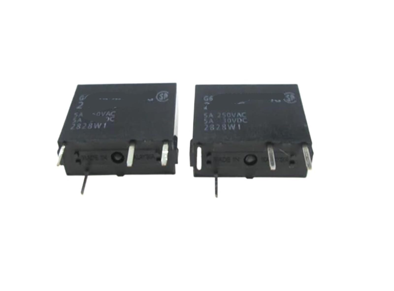 Relé G6D-1A-ASI 24V CC de 5A y 250V CA para placas impresas DIP4 de dos unidades 3