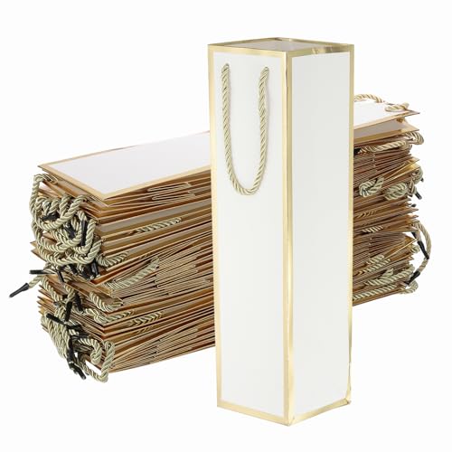 Bolsas de papel para botellas con asas resistentes para transporte seguro 2