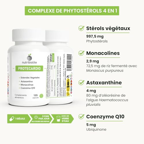 Phytostérols, stérols végétaux 997,5 mg, 135 gélules - Protecardio – vue 2