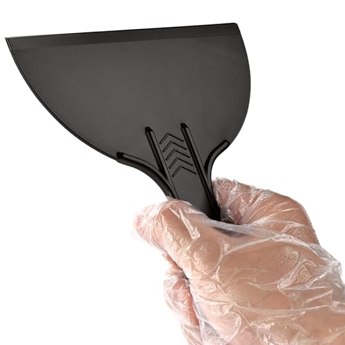 Image of Plastic Putty Knife Set - 2 inch 4 inch 6 inch Spackle Knives & Paint Scrapers | 3 Pack Flexible Plastic Scrapers Tools for Drywall Repair, Painting, Patching, Caulking, with 3 Pairs of Gloves
