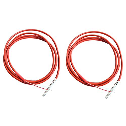 3X 2 Wire PT1000 Temperature Sensor Thermistor Silicone Coated 1.5Meters Probe 45mm x 5mm -50-180 Centigrade RTDs