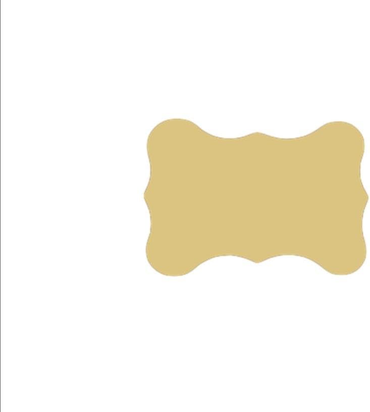 Plaque Cutout Unfinished Wood Home Decor Wall Hanging Everyday Door Hanger MDF Shape Style 28 (24")