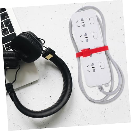 Didiseaon 100pcs Bridas para Cables Reutilizables Organizador de Cables para Escritorio y Electrodomésticos Gestión de Cables Resistente con Soporte Autoadhesivo para Carga y Cables de Computadora miniatura 5