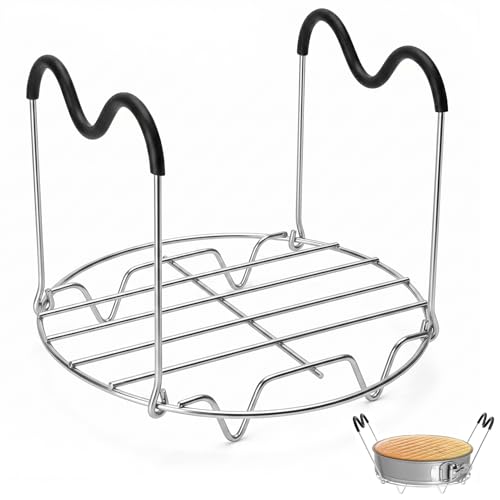 Instant Pot Trivet with Silicone Handle Steamer Rack for Roasting Serving