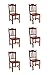 SISA srl, Set Di 6 Sedie Sala Da Pranzo, Sedie Cucina Legno, Arredamento Casa, Modello Silvana, Colore Ciliegio, 45x43x95 cm, Sedie Legno Massello, Made in Italy