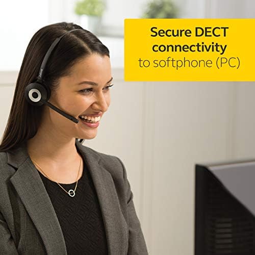Jabra Pro 930 MS DECT Wireless On-Ear Mono Headset - Skype for Business Certified with Noise-Cancellation and All-day Battery - For use with Softphones in UK/HK/SG Regions