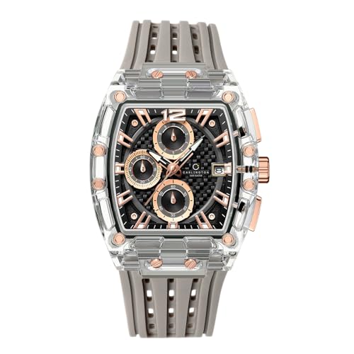 Image of Carlington Nitro Analog Chronograph Men's Polyurethane Strap Wrist Watch | Quartz Movement | Water & Shock Resistant Watch for Men | Casual & Formal Wear - CT 7105