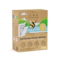 Seas Bees Trees Spülmaschinenblätter, nachhaltige Spülmaschinen Blätter als Alternative zu Spülmaschinentabs, plastikfrei, platzsparend, für sauberes Geschirr, Gläser & Besteck, 120 Spülgänge
