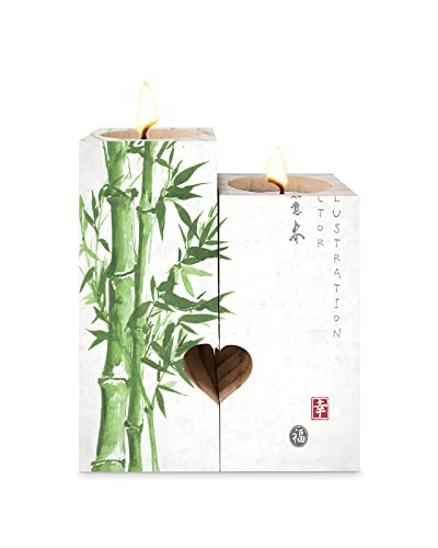 Candle Holder, Chinese Bamboo Candle Holders, Heart Shaped Candlestick Holders, Wooden Candle Holder For Living Room Decor Wedding, Personalized Gifts #TOP29