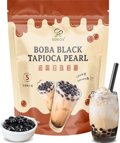 Soeos Boba Pearls, Black Tapioca Pearls 2.2 lb (998 g),