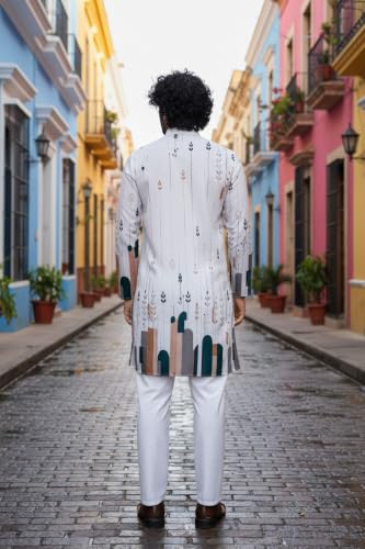 Image of Trustous Men's White Printed Kurta | Stylish Ethnic Wear Kurta for Men | Regular Fit Traditional Kurta | Festive, Wedding, Party & Casual Wear
