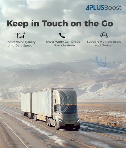 Image of Cell Phone Booster for RV Truck Camper Amplifies 4G LTE for Verizon,AT&T, T-Mobile and All U.S. Carriers on Band 4 /12 /13 /17 /5 /2 /25,5G Compatible,FCC Approved RV Truck Cell Booster