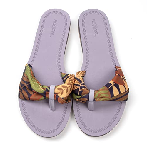 Floral Lace Strap Slippers for Women – Cute Womens Slippers with Color Flower Patterns – Boho Indoor Outdoor Womens Slippers for Summers – Stylish & Trendy Casual Slippers for Women2