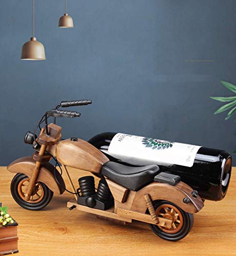 Soporte para Botella con Forma de Motocicleta de Madera miniatura 2