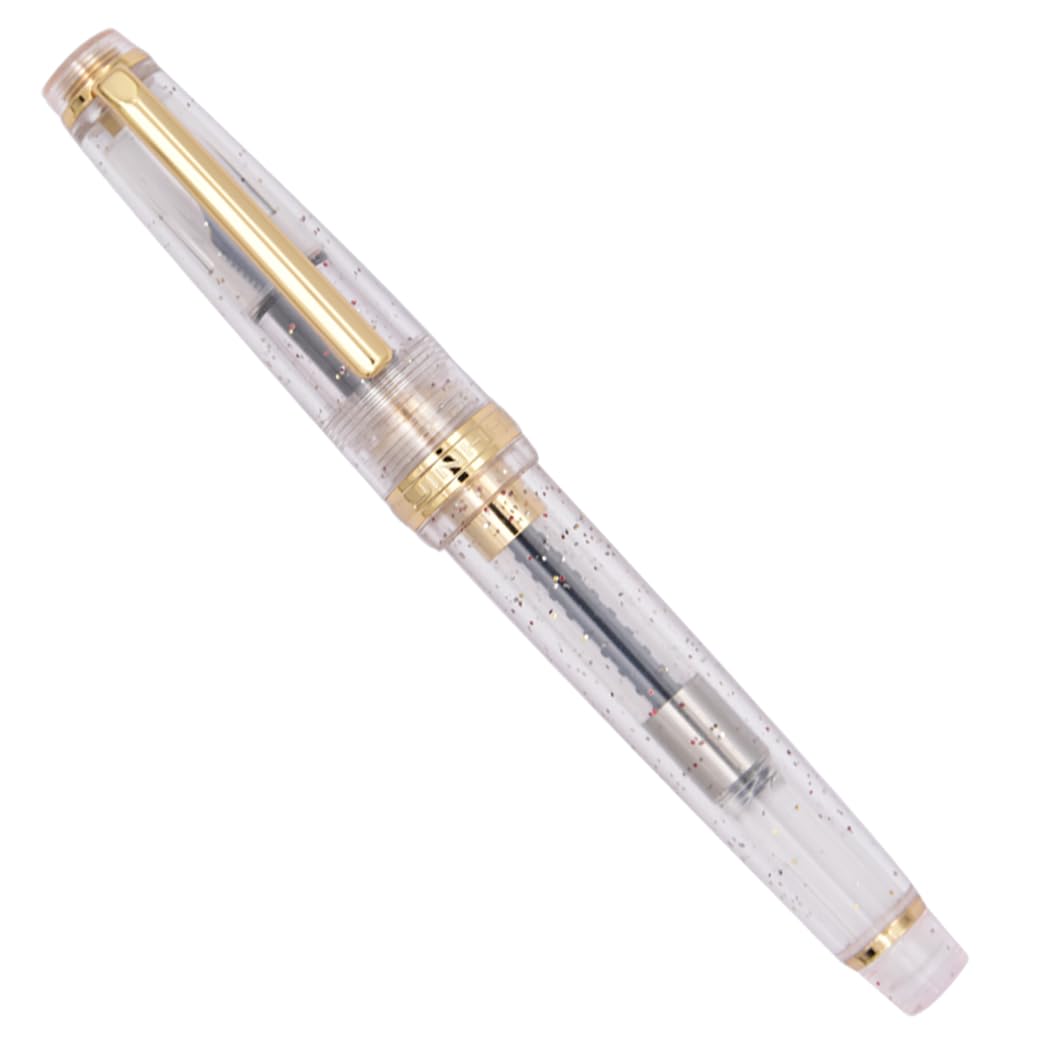 Ranvi 3 PCS Jinhao 82 Fountain Pen Transparent Fluorescent White, Red and Green Acrylic, Iridium Fine Nib Gold Trim with Converter Set - Image 3