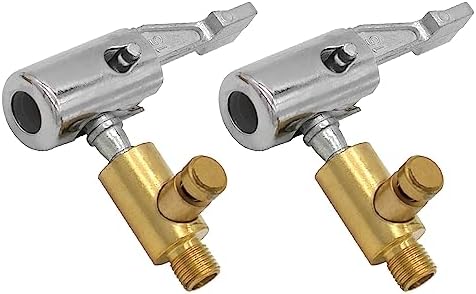 2 Adaptateurs De Valve Universels Schrader/Presta - Laiton, Avec Levier De Verrouillage Et Valve De Déflation - Pour Gonflage Pneus Voiture, Moto, Vélo
