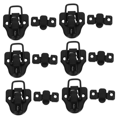 Image of DOITOOL 6pcs Antique Metal Toggle Latch with Padlock Hole for Toolboxes Wooden Boxes and Jewelry Cases Durable Iron Buckles with Retro Style