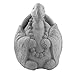 Modern Artisans Meditating Turtle - Cast Stone Garden Sculpture : Large Size, Grey Stone Finish