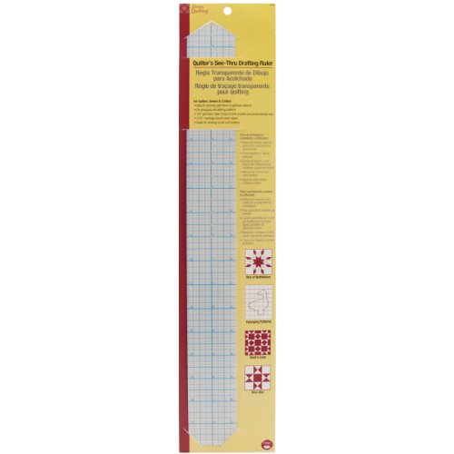 Dritz 3300 Quilter's See-Thru Drafting Ruler, 2 x 18-Inch
