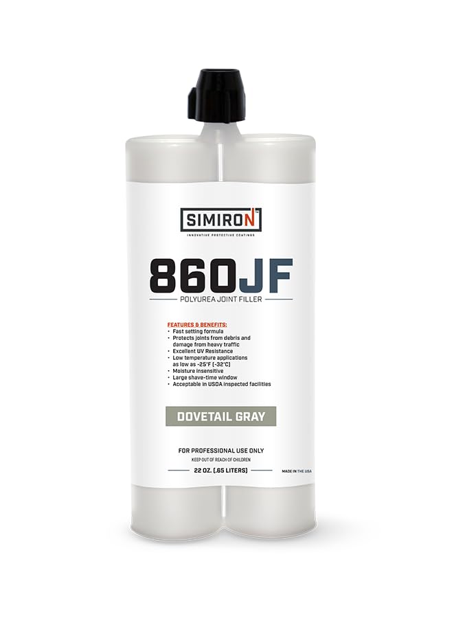 Polyurea Joint Filler 22Oz Cartridge - Fills Concrete Joints - Fast Setting, 100% Solids, VOC Free - Excellent UV Resistance, Moisture Insensitive, Large Shave-Time Window (Intellectual Gray)