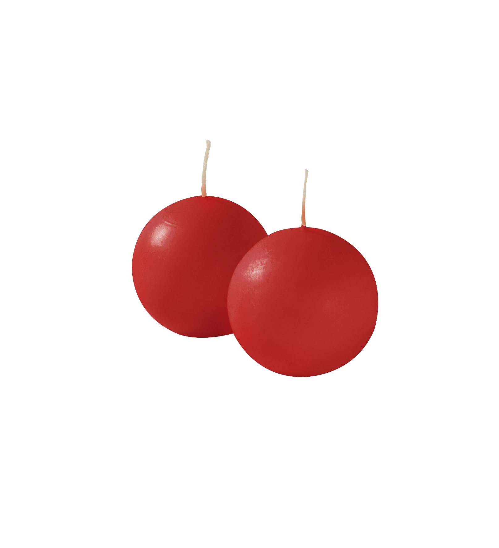 Cereria di Giorgio Risthò Spherical Candles, Ceramic, Red, 6 x 6 x 6 cm, Pack of 6
