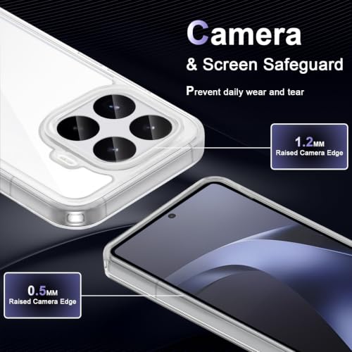 Image of Case for Xiaomi 17T Pro 5G, Military Grade Drop Protection Phone Case, Yellowing Resistant, Anti-Scratch Hard PC Back, Shockproof Hard Ultra-Thin Protective Cover, Clear