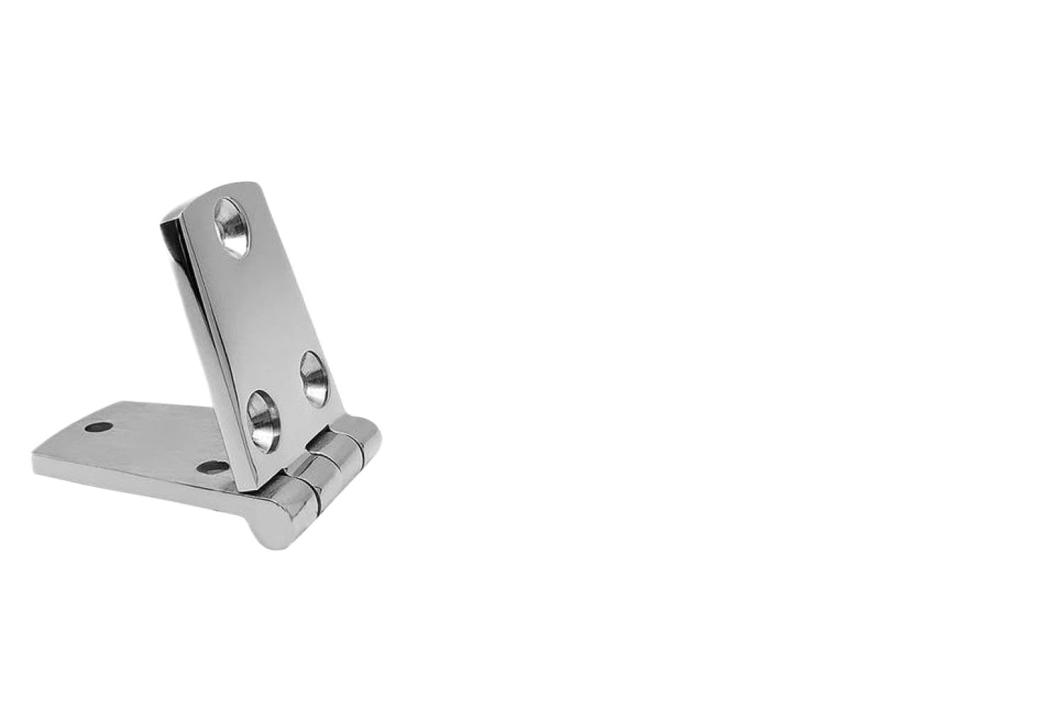 Vcanzcwac 107X38mm Mirror Polishing 102X38mm Cast Door Strap Hinge With 6 Holes 316 Stainless Steel Marine Hinge(107X38mm)