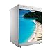 Vinilo para Lavavajillas Playa del Caribe | Varias Medidas 65 x 75 cm | Adhesivo Resistente y de Fácil Aplicación | Pegatina Adhesiva Decorativa de Diseño Elegante