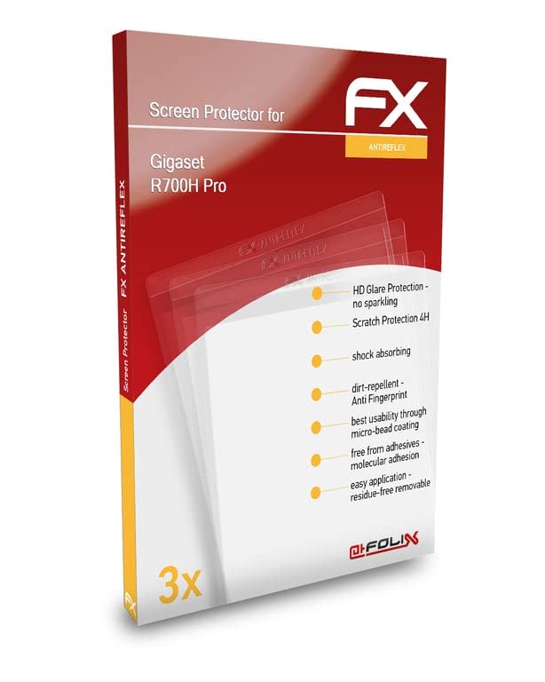 Screen Protector compatible with Gigaset R700H Pro Screen Protection Film, anti-reflective and shock-absorbing FX Protector Film (3X)