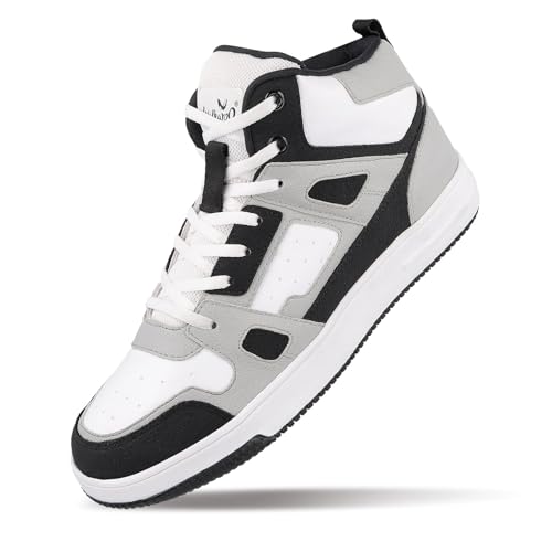 Image of WALKAROO High Top Casual Sneakers for Men's|Stylish and Comfortable|Cushion Insole and Slip-Resistance Outsole|Perfect Casual Wear|WY3466