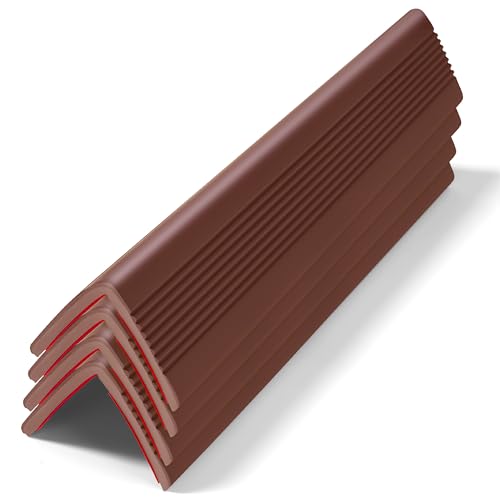 Image of Wall Corner Protectors 4 Pack,1.57x1.57x23.62x0.12 inch PVC Double Side Proof Corner Guards for Sharp Edges, Self-Adhesive Corner Protectors for Home, Kindergarten,Thickness-3mm(0.12 in)