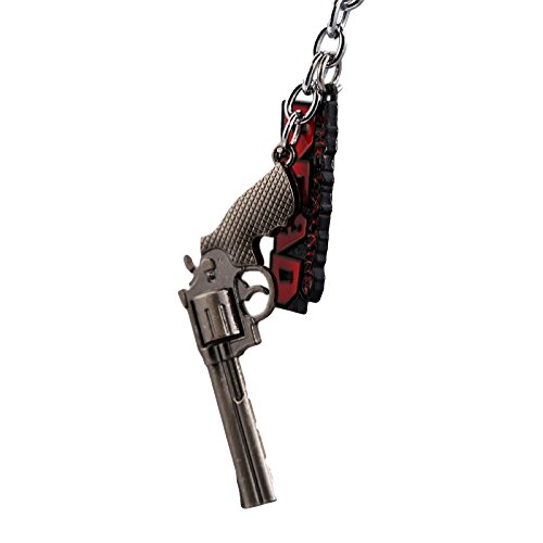 Llavero de metal chapado en plata con diseño de The Walking Dead