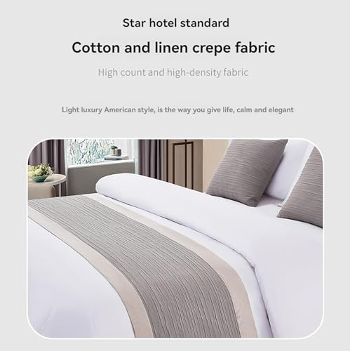Bufanda de cama protectora en tejido lavable de algodón para hoteles y hogar 7