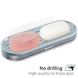 【Entwässerungsdesign】 Durch das sichtbare Wasserdeck kann Wasser abfließen, die Seife trocken bleiben und von Feuchtigkeitssenken ferngehalten werden, um Bakterien in Ihrem Badezimmer oder Ihrer Küche zu reduzieren.