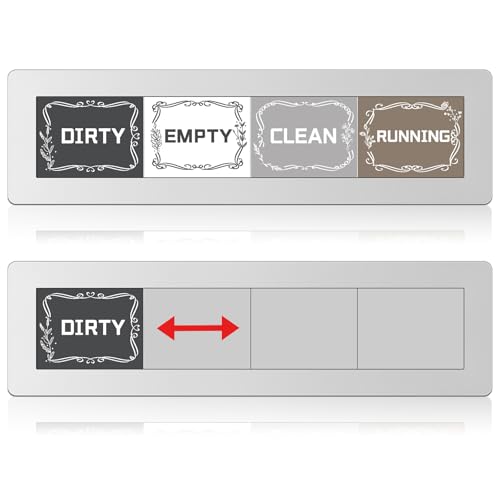 Fiwochic Dishwasher Magnet Clean Dirty Sign 15x4 Inch 4 Options