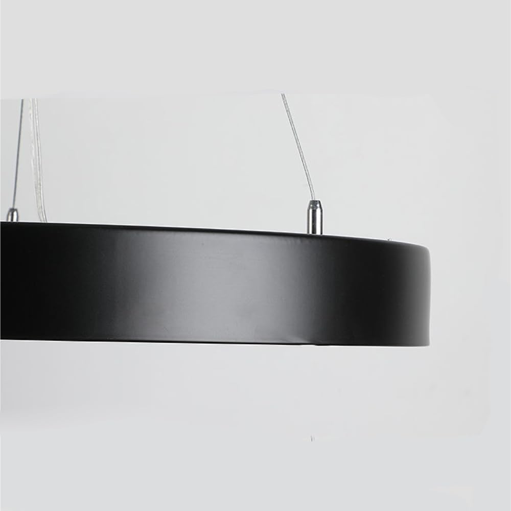 Nowoczesna lampa wisząca w kształcie dysku nordyckiego, ultracienka i okrągła, z kloszem z regulacją wysokości do 100 cm, styl industrialny, z metalu i akrylu, do biura lub kuchni, 40/5