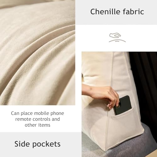 Almohada de cuña triangular para cabecera y apoyo lumbar en la cama 5