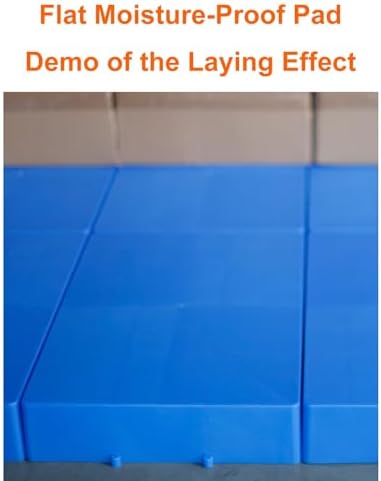 Heavy-Duty Plastic Pallets, Waterproof HDPE Ventilated Grid Storage Pads, Lightweight Interlocking Modular Pallet for Warehouses & Workshops (Blue, 40x30cm/16x12in)