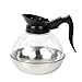 TrueCraftware â€“ 64 oz.-Commercial Grade Coffee Decanter, Stainless Steel Base with Polycarbonate Body, Durable Plastic Black Color Handle